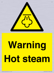 Warning Hot steam